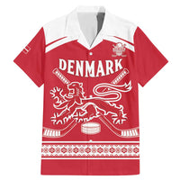 Custom Denmark Hockey Family Matching Mermaid Dress and Hawaiian Shirt Come On Danish Lions