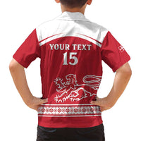 Custom Denmark Hockey Family Matching Summer Maxi Dress and Hawaiian Shirt Come On Danish Lions