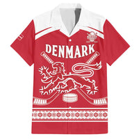 Custom Denmark Hockey Family Matching Summer Maxi Dress and Hawaiian Shirt Come On Danish Lions