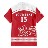 Custom Denmark Hockey Family Matching Summer Maxi Dress and Hawaiian Shirt Come On Danish Lions