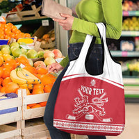 Custom Denmark Hockey Grocery Bag Come On Danish Lions