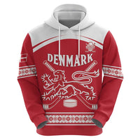 Custom Denmark Hockey Hoodie Come On Danish Lions