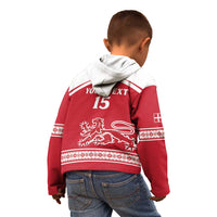 Custom Denmark Hockey Kid Hoodie Come On Danish Lions