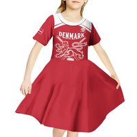 Custom Denmark Hockey Kid Short Sleeve Dress Come On Danish Lions