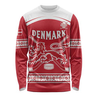 Custom Denmark Hockey Long Sleeve Shirt Come On Danish Lions