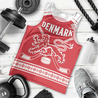 Custom Denmark Hockey Men Tank Top Come On Danish Lions