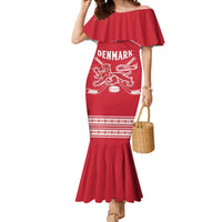 Custom Denmark Hockey Mermaid Dress Come On Danish Lions