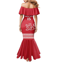 Custom Denmark Hockey Mermaid Dress Come On Danish Lions