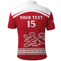 Custom Denmark Hockey Polo Shirt Come On Danish Lions