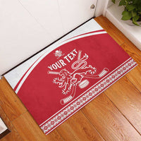 Custom Denmark Hockey Rubber Doormat Come On Danish Lions