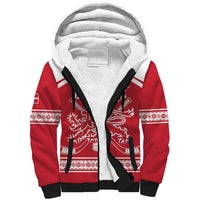 Custom Denmark Hockey Sherpa Hoodie Come On Danish Lions