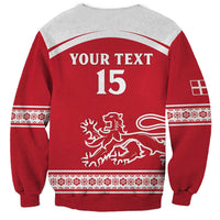 Custom Denmark Hockey Sweatshirt Come On Danish Lions