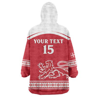 Custom Denmark Hockey Wearable Blanket Hoodie Come On Danish Lions