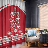 Custom Denmark Hockey Window Curtain Come On Danish Lions