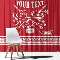 Custom Denmark Hockey Window Curtain Come On Danish Lions