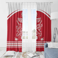 Custom Denmark Hockey Window Curtain Come On Danish Lions