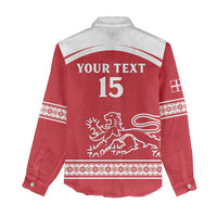 Custom Denmark Hockey Women Casual Shirt Come On Danish Lions