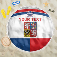 Custom Czech Hockey Beach Blanket Go Cesko