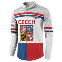 Custom Czech Hockey Button Sweatshirt Go Cesko