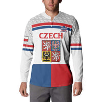Custom Czech Hockey Button Sweatshirt Go Cesko
