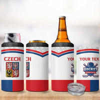 Custom Czech Hockey 4 in 1 Can Cooler Tumbler Go Cesko