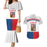 Custom Czech Hockey Couples Matching Mermaid Dress and Hawaiian Shirt Go Cesko