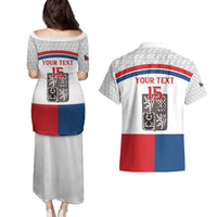 Custom Czech Hockey Couples Matching Puletasi and Hawaiian Shirt Go Cesko