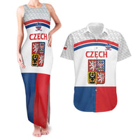 Custom Czech Hockey Couples Matching Tank Maxi Dress and Hawaiian Shirt Go Cesko