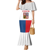 Custom Czech Hockey Family Matching Mermaid Dress and Hawaiian Shirt Go Cesko