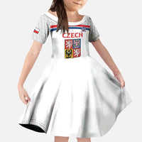 Custom Czech Hockey Family Matching Off The Shoulder Long Sleeve Dress and Hawaiian Shirt Go Cesko