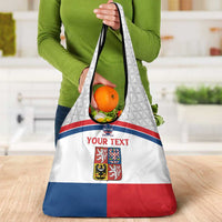 Custom Czech Hockey Grocery Bag Go Cesko