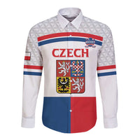 Custom Czech Hockey Long Sleeve Button Shirt Go Cesko