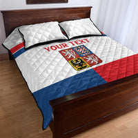 Custom Czech Hockey Quilt Bed Set Go Cesko