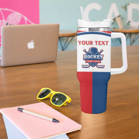 Custom Czech Hockey Tumbler With Handle Go Cesko
