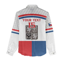 Custom Czech Hockey Women Casual Shirt Go Cesko