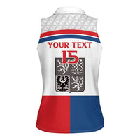 Custom Czech Hockey Women Sleeveless Polo Shirt Go Cesko