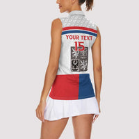 Custom Czech Hockey Women Sleeveless Polo Shirt Go Cesko