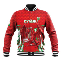 Wales Rugby Custom Baseball Jacket Dragon Scales Style - Wonder Print Shop