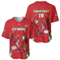 Wales Rugby Custom Baseball Jersey Dragon Scales Style - Wonder Print Shop
