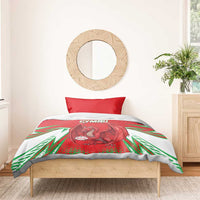 Wales Rugby Custom Bedding Set Dragon Scales Style - Wonder Print Shop