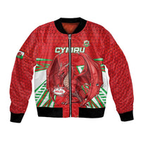 Wales Rugby Custom Bomber Jacket Dragon Scales Style - Wonder Print Shop