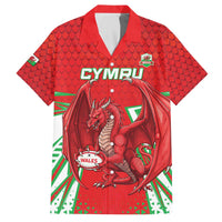 Wales Rugby Custom Family Matching Off The Shoulder Long Sleeve Dress and Hawaiian Shirt Dragon Scales Style - Wonder Print Shop