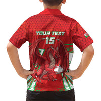 Wales Rugby Custom Family Matching Short Sleeve Bodycon Dress and Hawaiian Shirt Dragon Scales Style - Wonder Print Shop