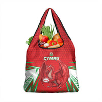 Wales Rugby Custom Grocery Bag Dragon Scales Style - Wonder Print Shop