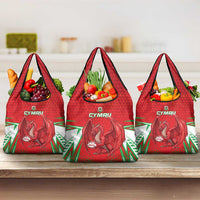 Wales Rugby Custom Grocery Bag Dragon Scales Style - Wonder Print Shop