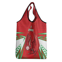 Wales Rugby Custom Grocery Bag Dragon Scales Style - Wonder Print Shop
