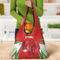 Wales Rugby Custom Grocery Bag Dragon Scales Style - Wonder Print Shop