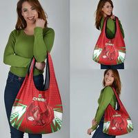 Wales Rugby Custom Grocery Bag Dragon Scales Style - Wonder Print Shop