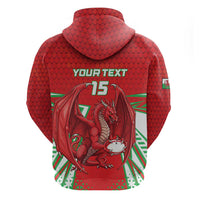 Wales Rugby Custom Hoodie Dragon Scales Style - Wonder Print Shop