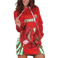 Wales Rugby Custom Hoodie Dress Dragon Scales Style - Wonder Print Shop